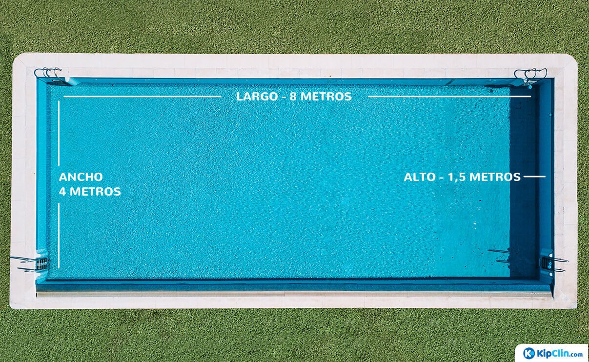 Medición precisa de kg/m3 en piscina