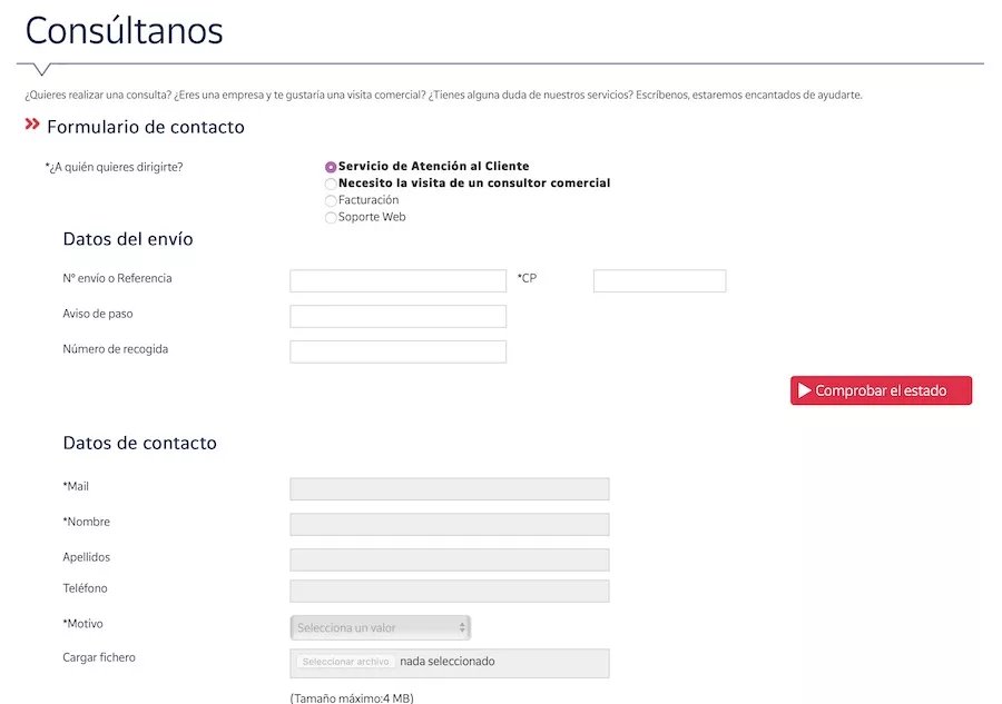 como hablar con una persona de correo