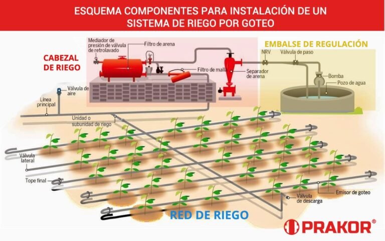 Cuáles son las partes para formar un sistema de riego