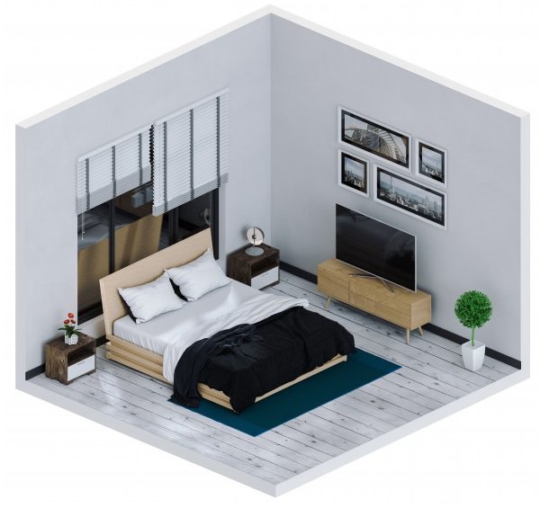 Cuántos metros cúbicos hay en una habitación