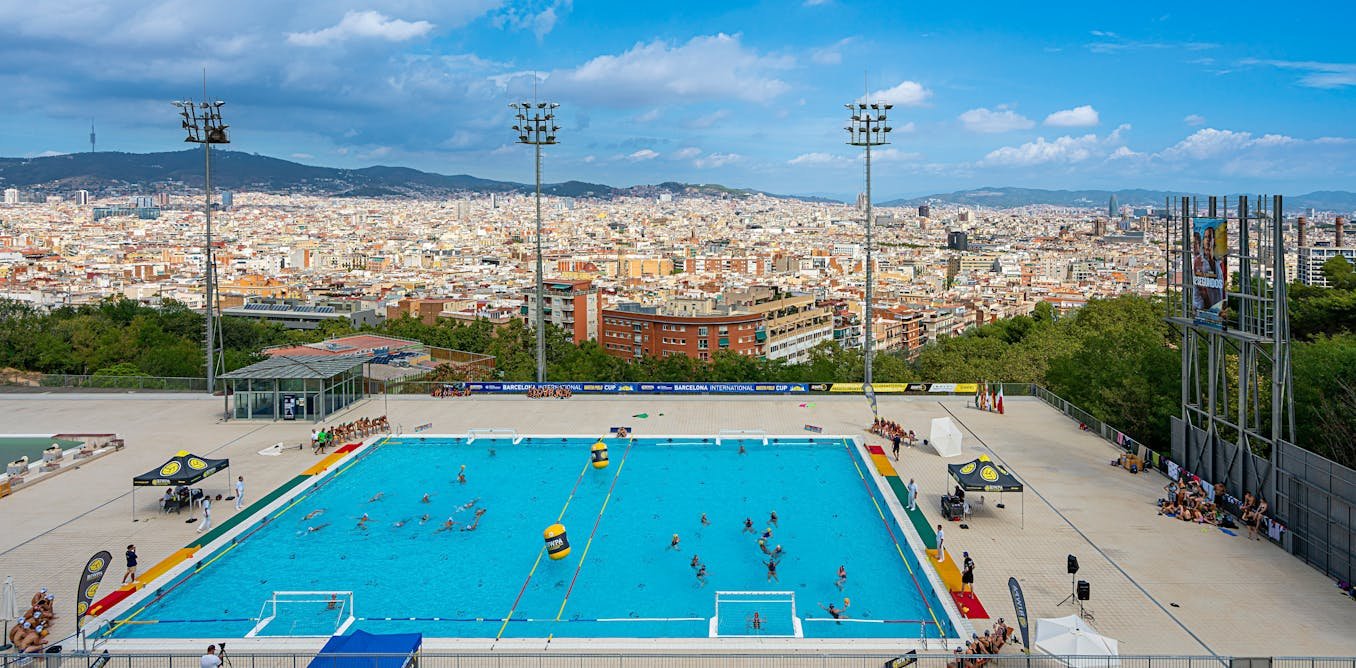 Vista panorámica de las piscinas municipales