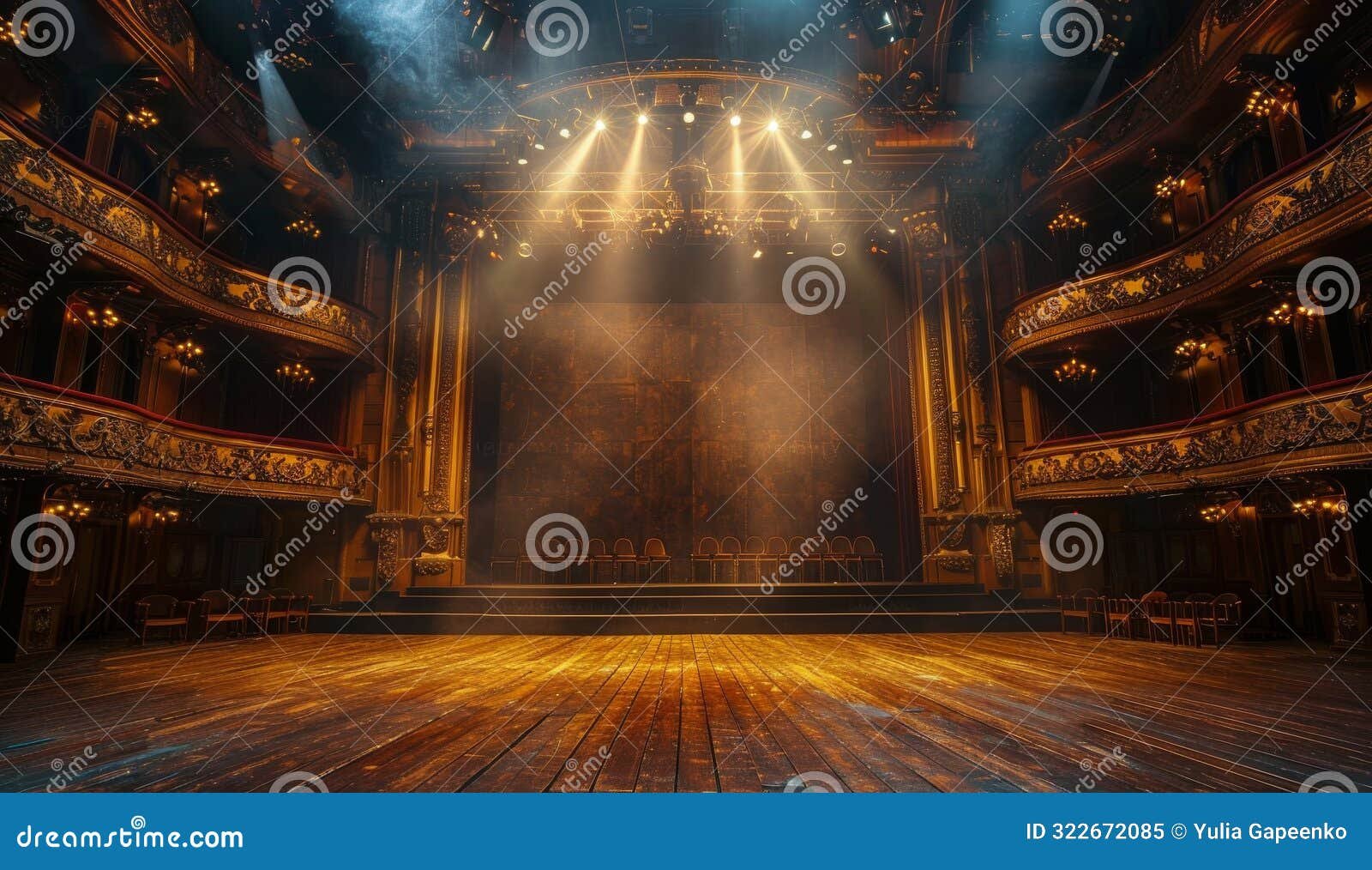 asientos vacios en un teatro elegante