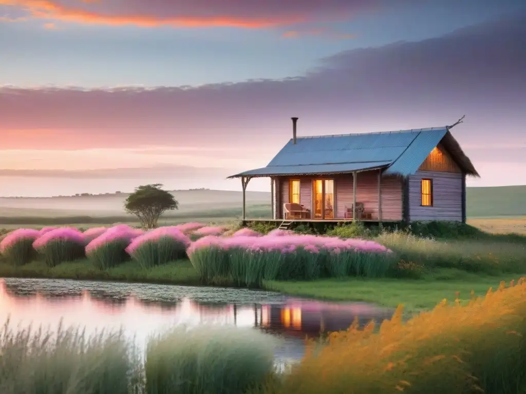 atardecer en un paisaje rural romantico