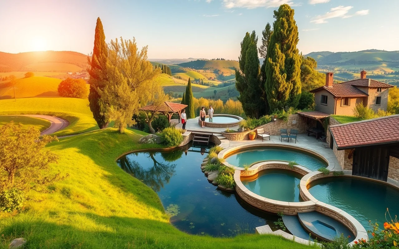 balneario rodeado de naturaleza tranquila