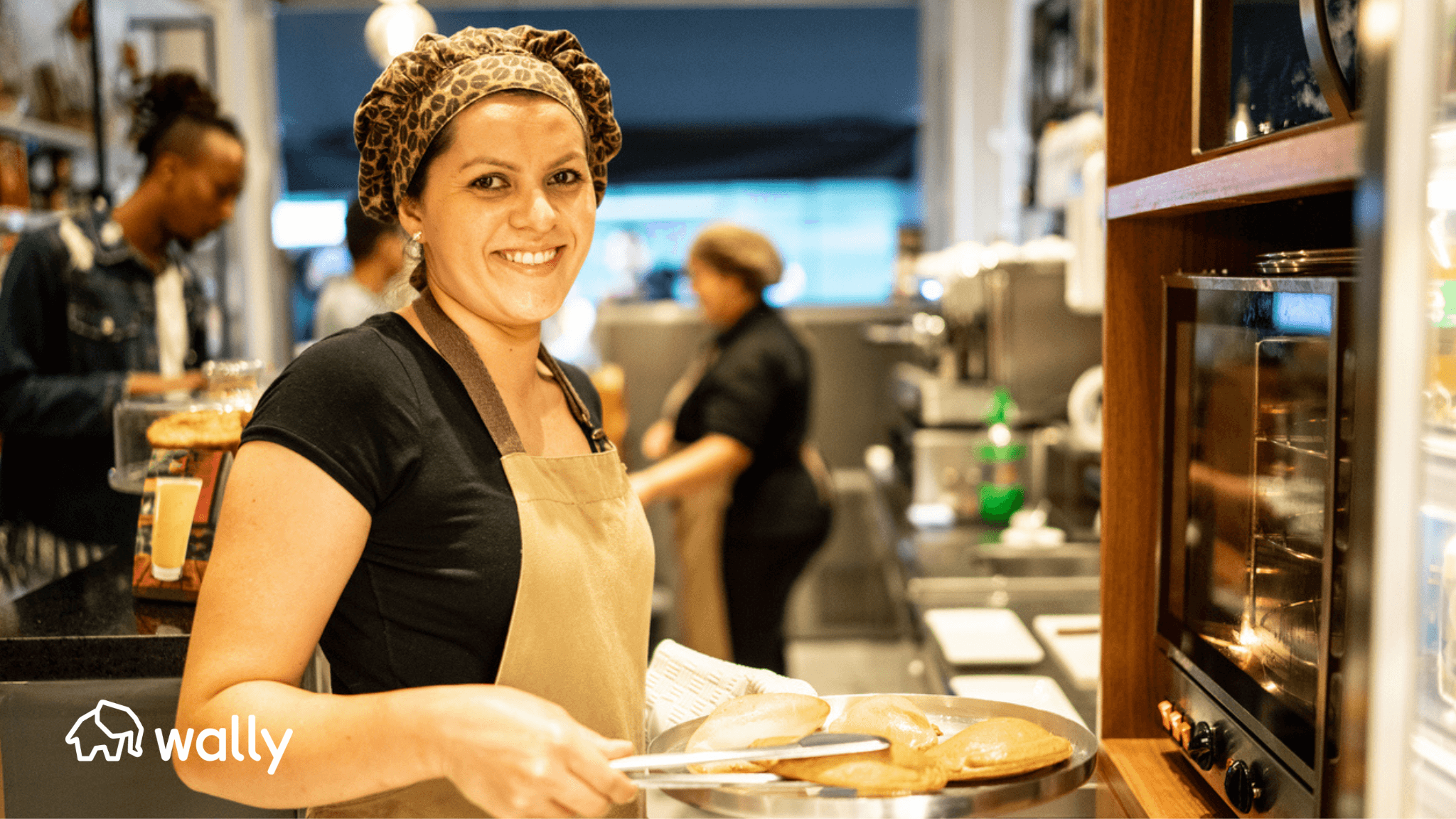 cafeteria acogedora con clientes disfrutando