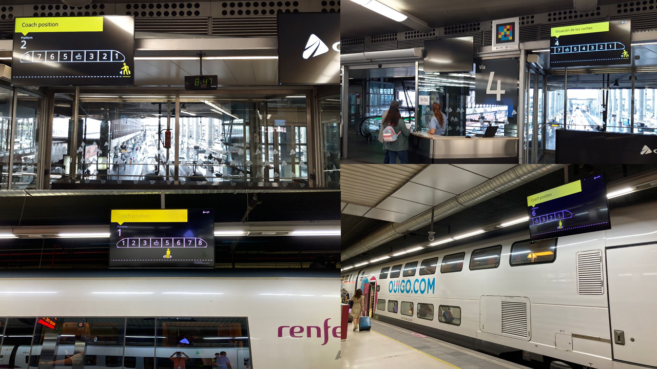 coches estacionados en la estacion de tren