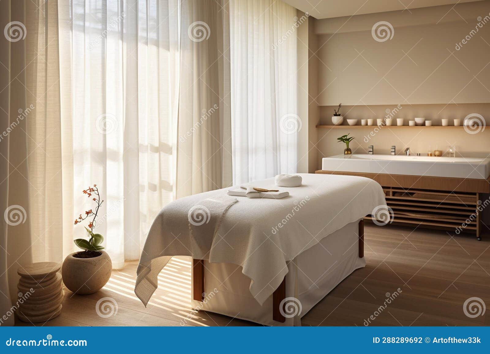 luz suave en un ambiente de spa