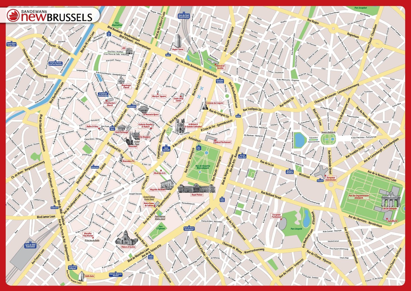 mapa de bruselas con puntos de interes scaled