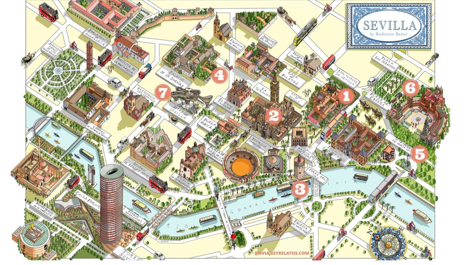 mapa de sevilla este con puntos de interes