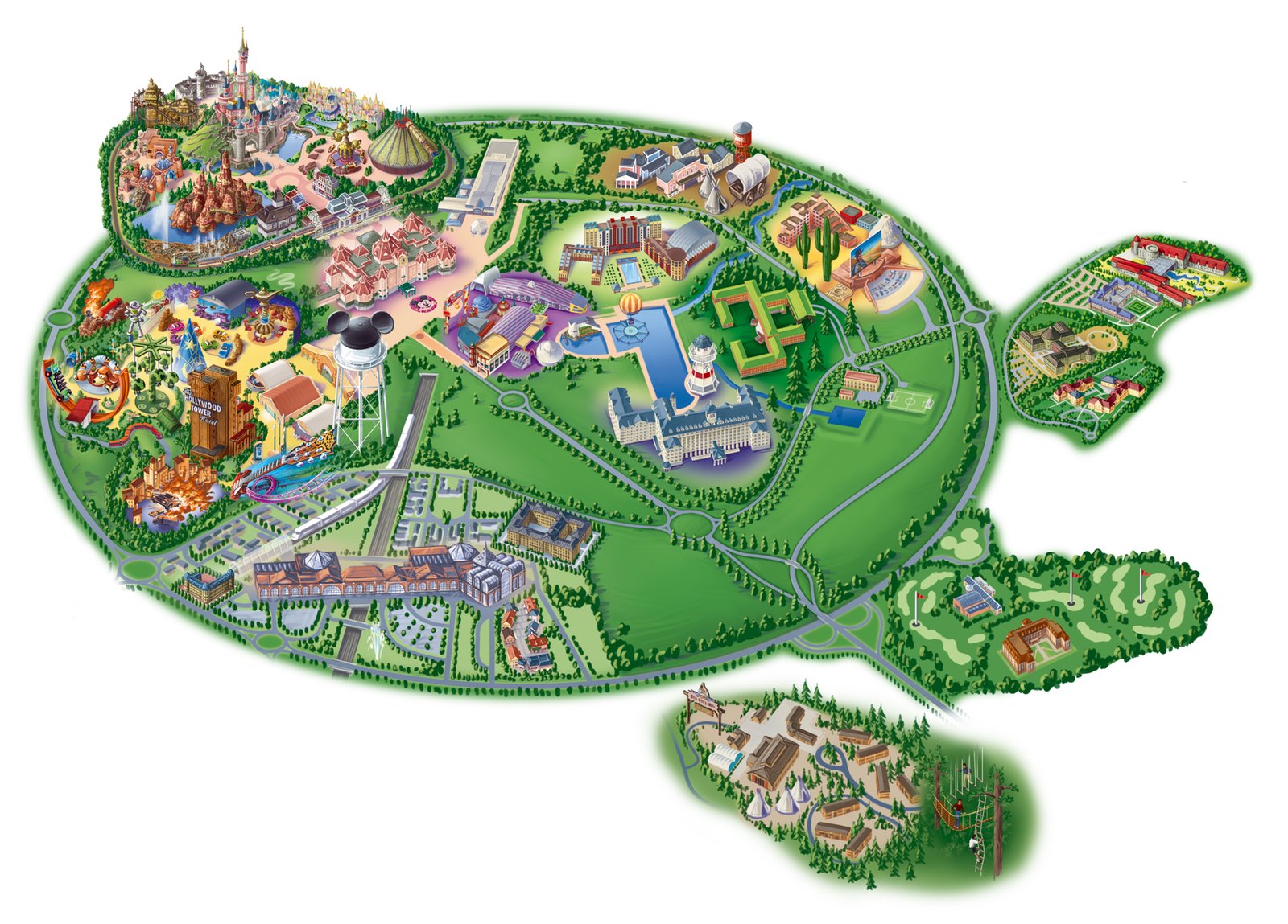 mapa del parque walt disney studios paris