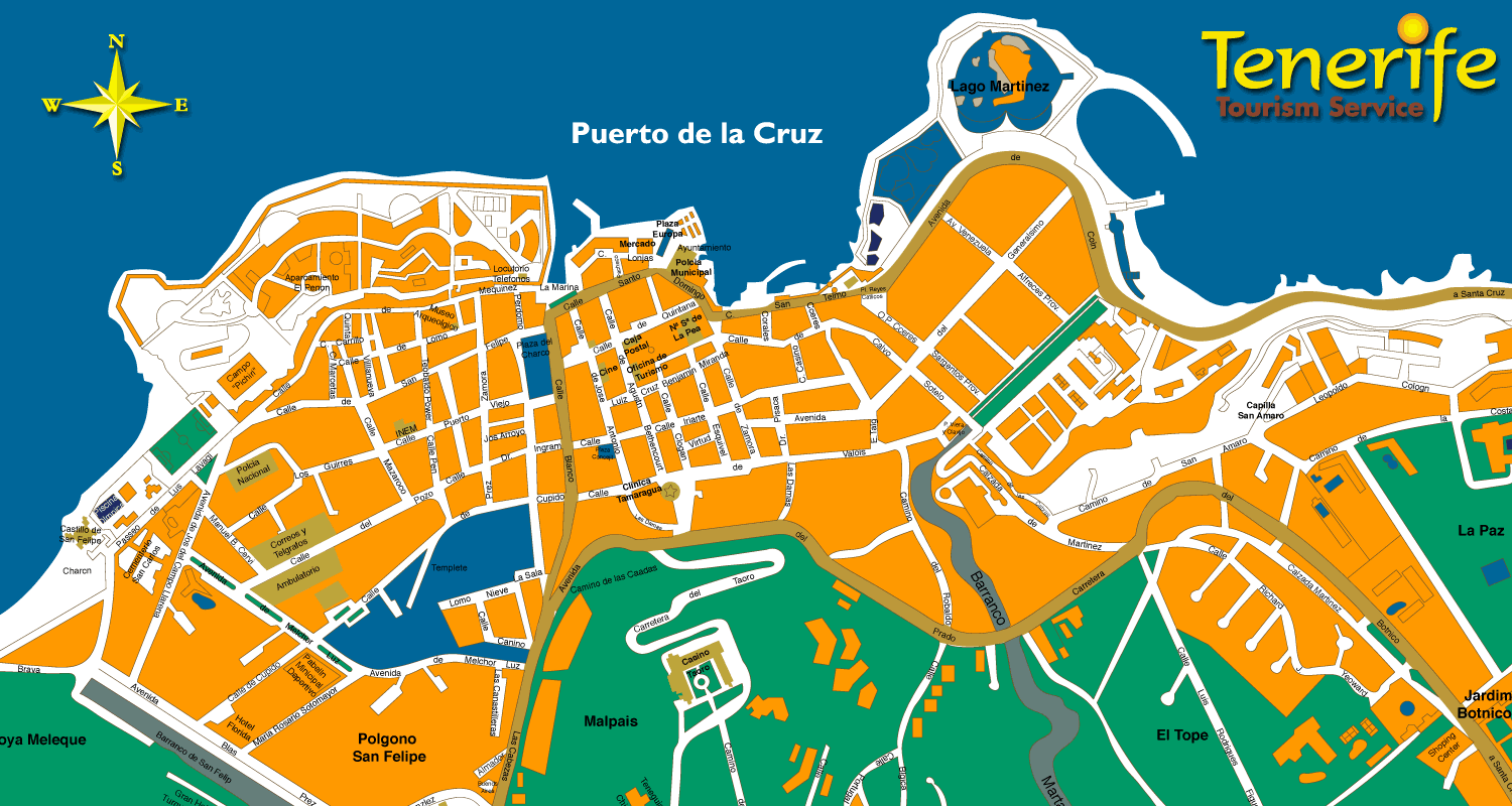 mapa del puerto de la cruz