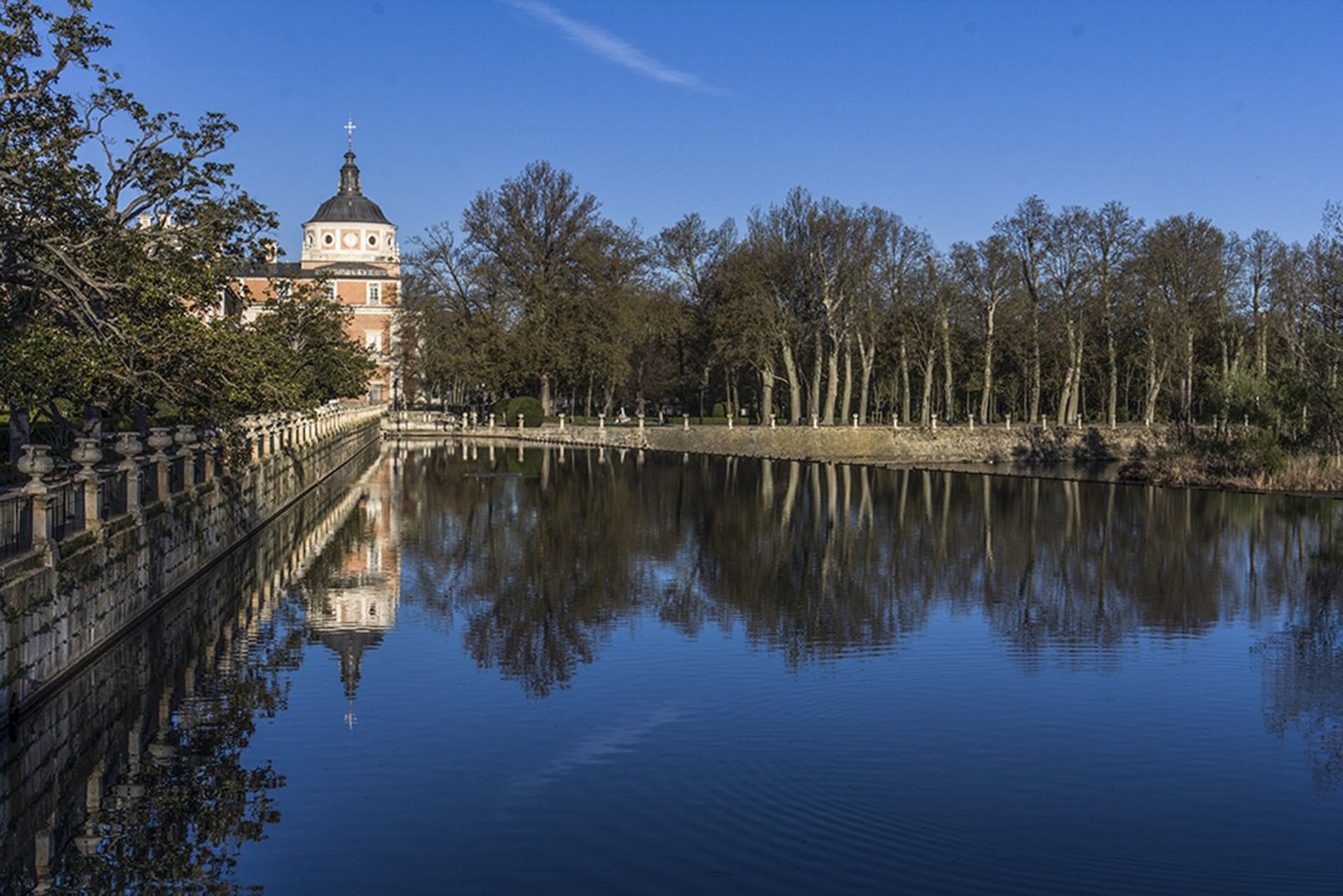 paisaje de aranjuez con vegetacion y rio