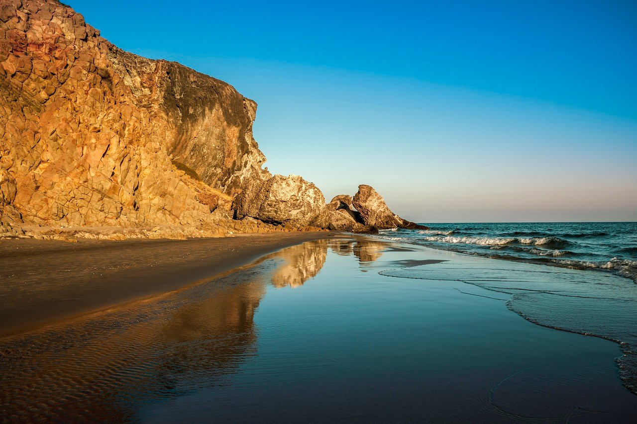 paisaje del cabo de gata al atardecer