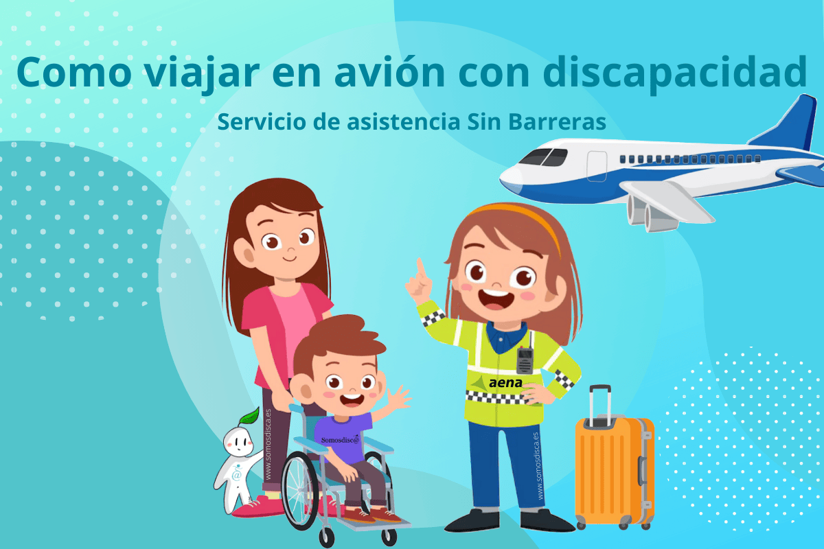 persona con discapacidad viajando en avion