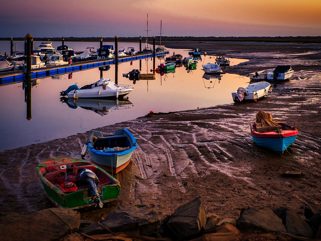 playa de lepe al atardecer