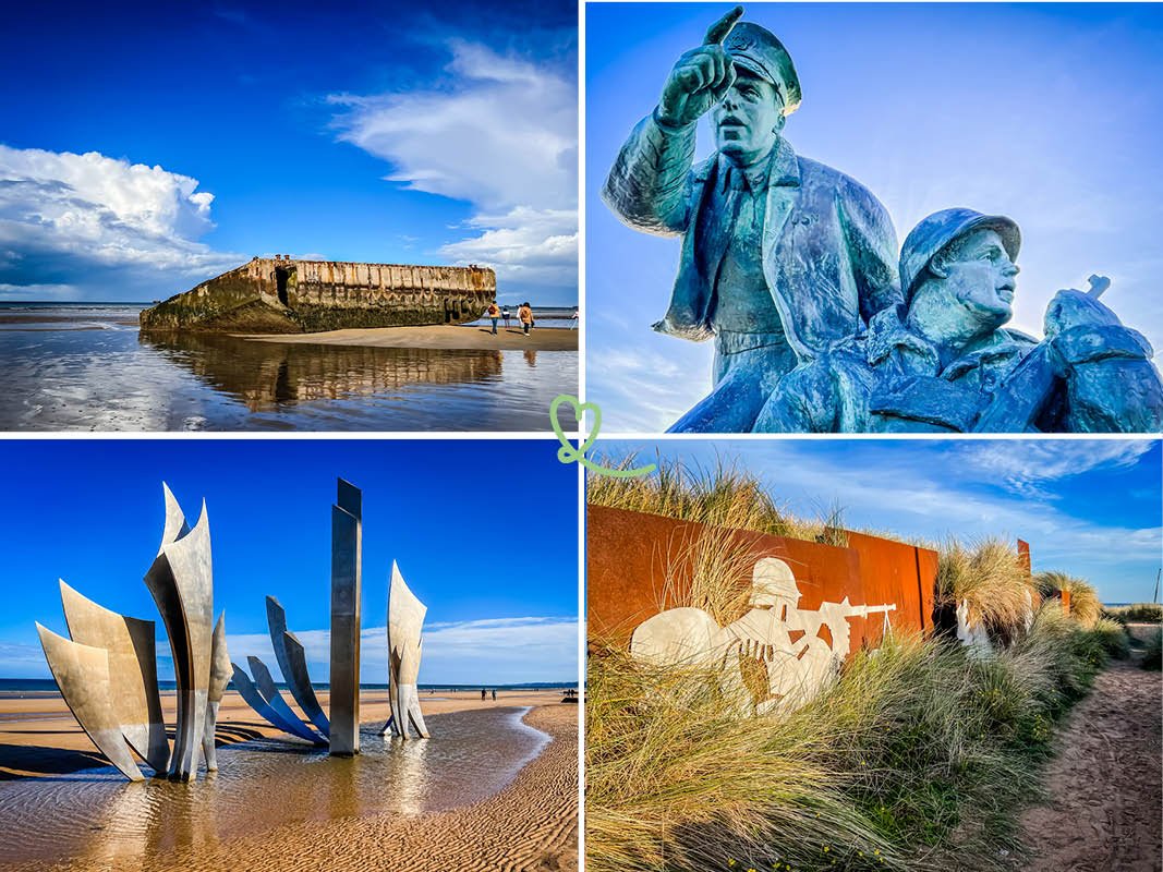 playas del desembarco de normandia al amanecer