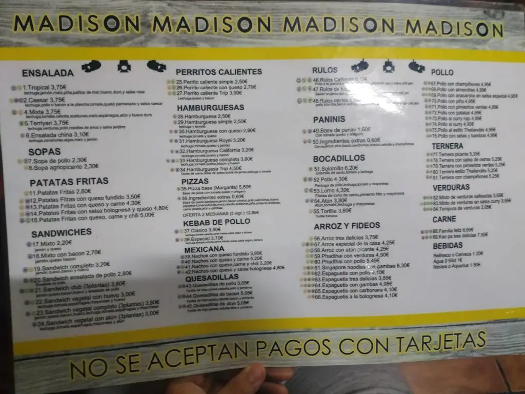 restaurante madison en jerez de la frontera