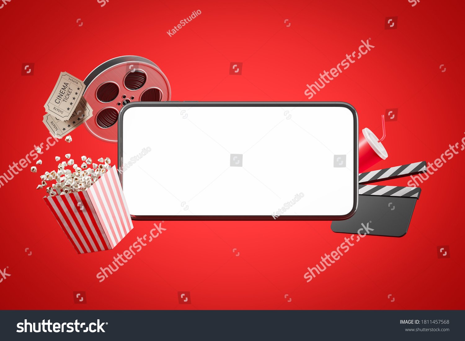 telefono con entradas y tickets en fondo