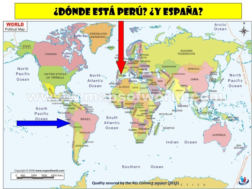 telefono y mapa de peru y espana