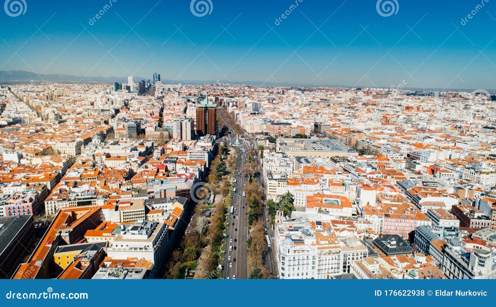 vista aerea de calles de madrid