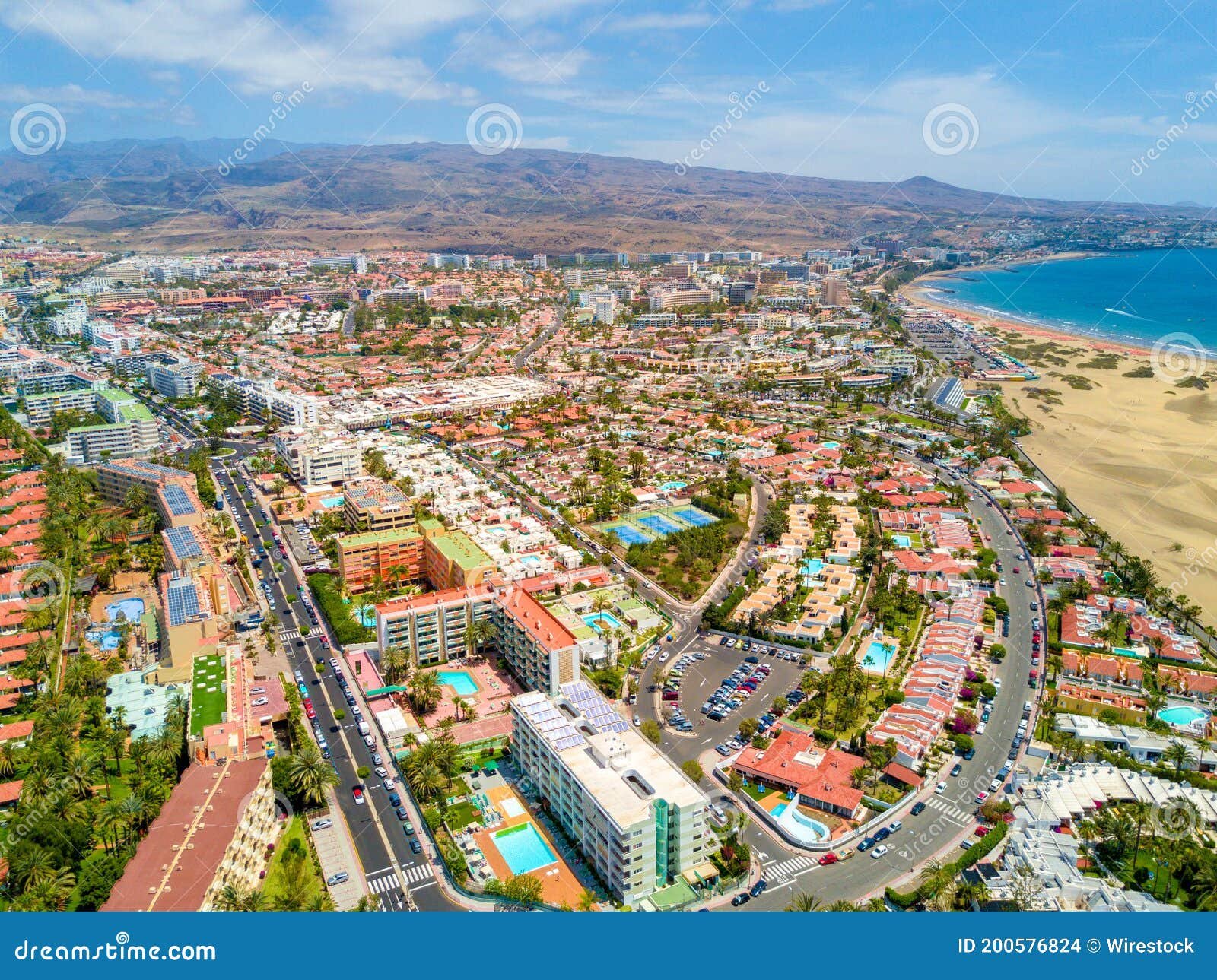 vista aerea de maspalomas gran canaria