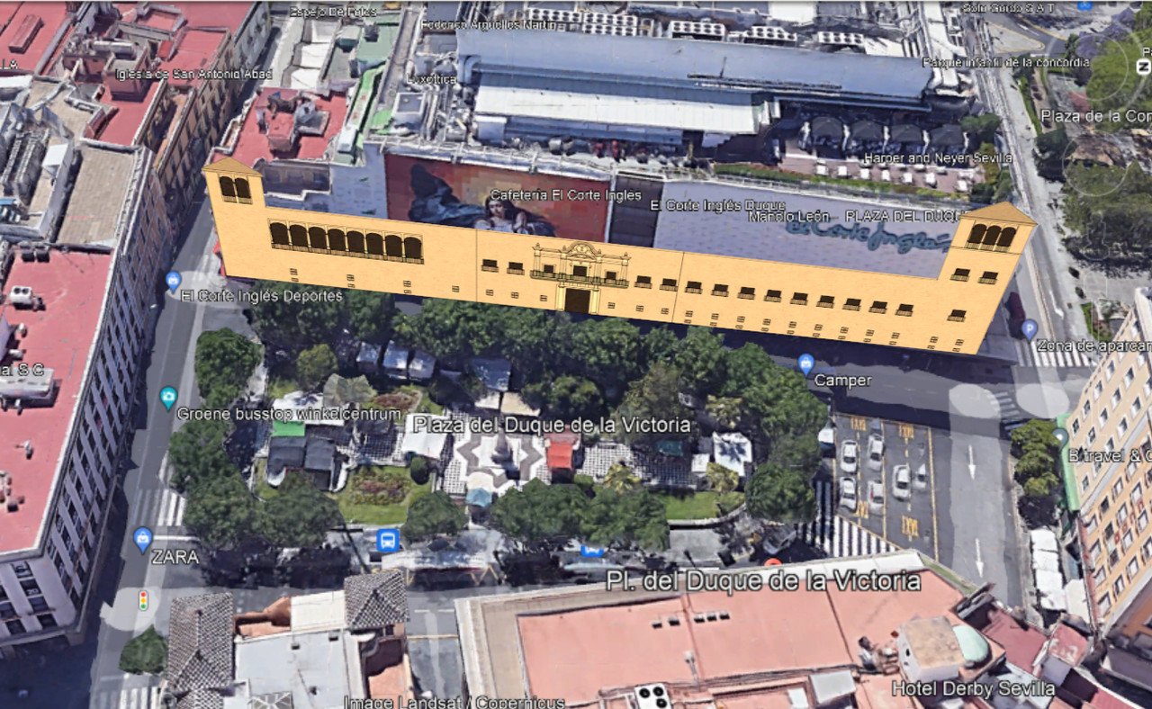 vista aerea de plaza del duque sevilla