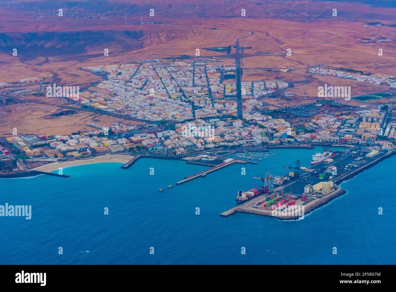 vista aerea de puerto del rosario