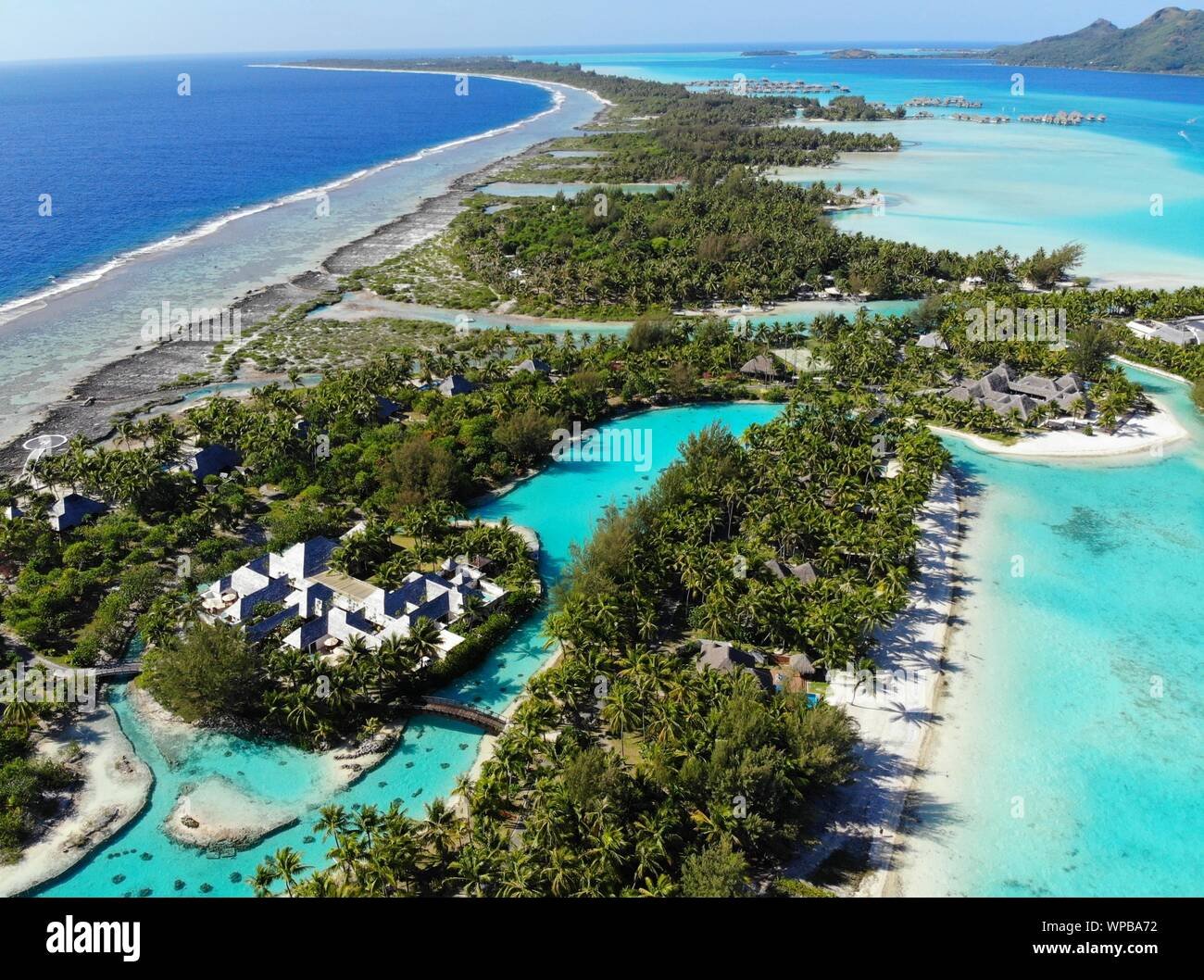 vista aerea del st regis bora bora