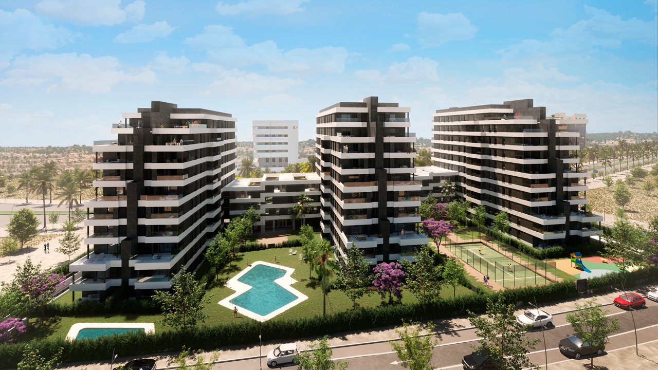 vista de dos hermanas con edificios residenciales