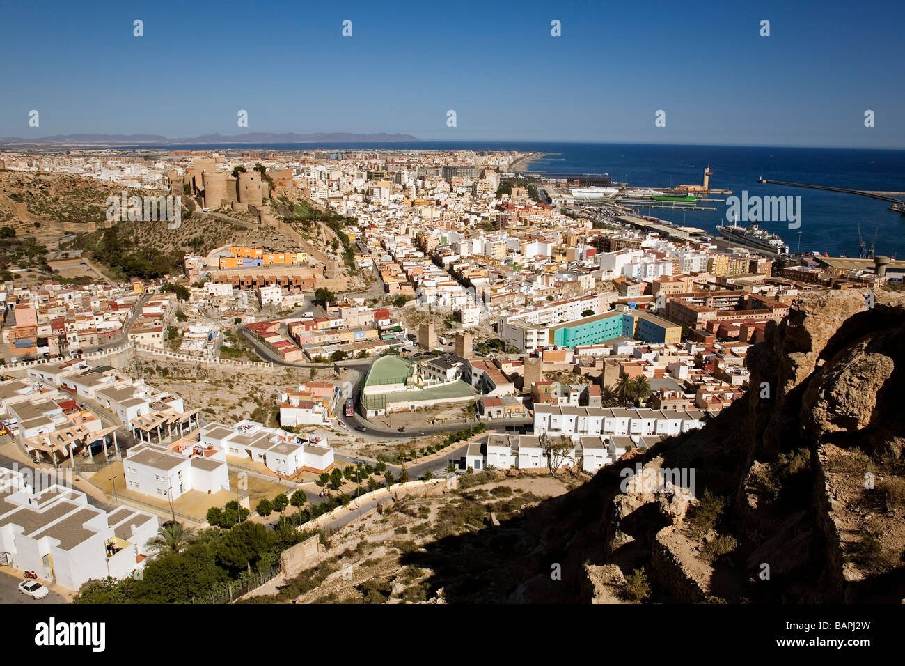 vista panoramica de almeria y sus alrededores