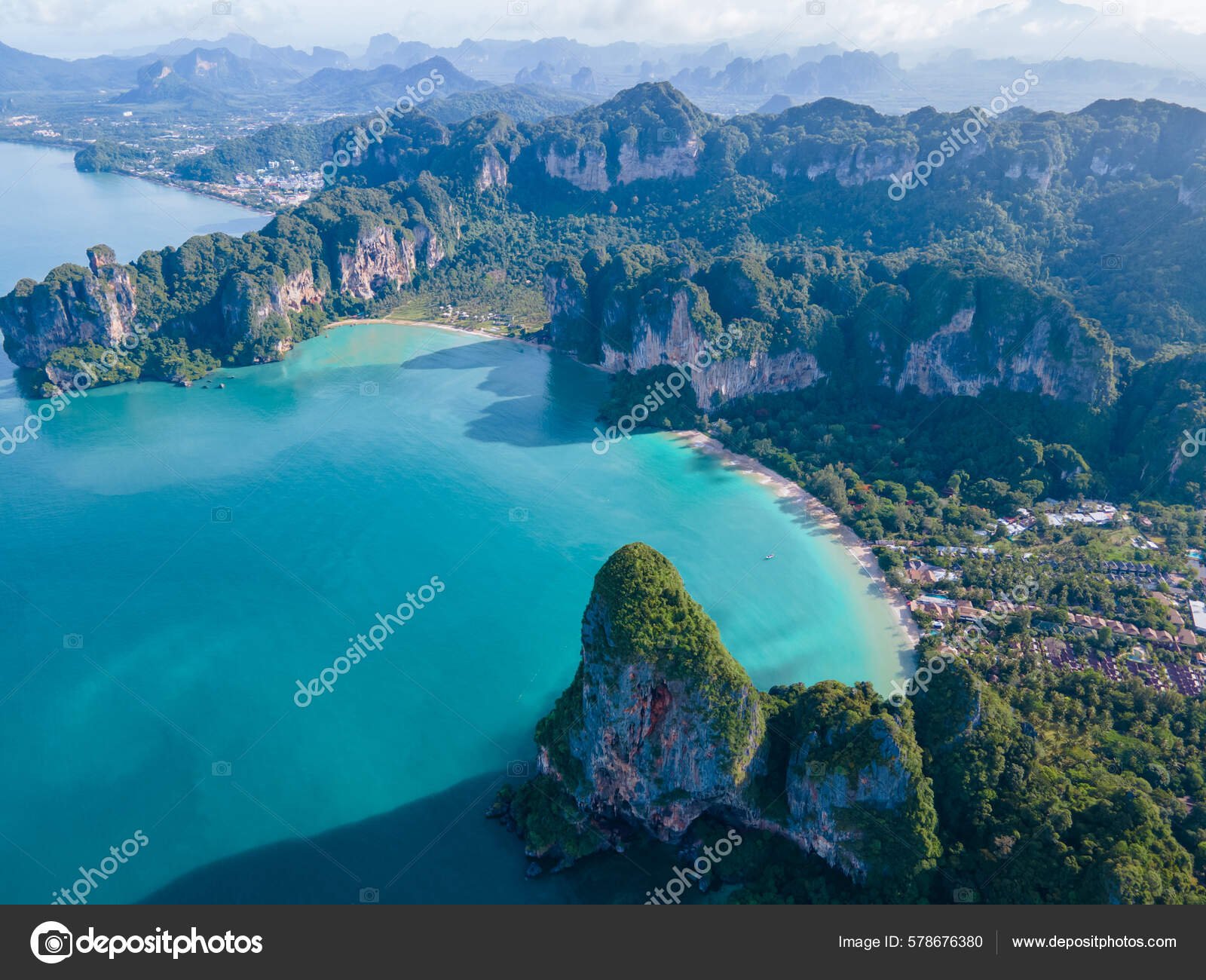 vista panoramica de railay beach krabi