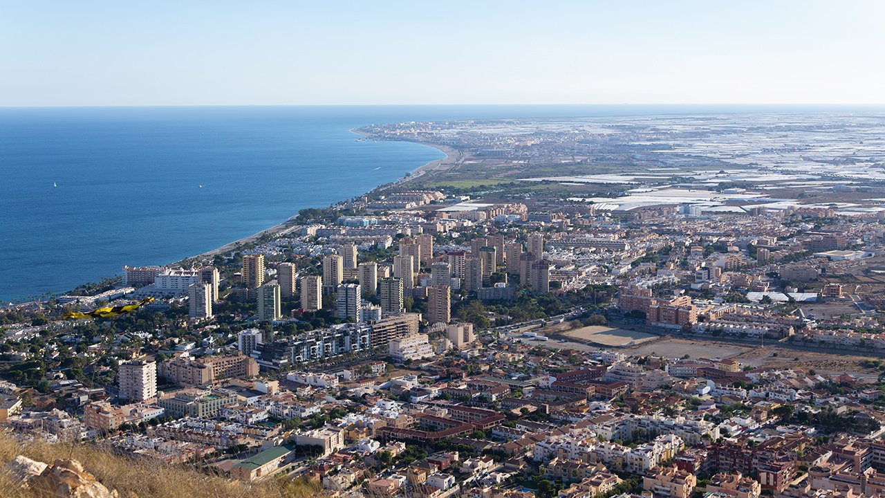 vista panoramica de roquetas de mar
