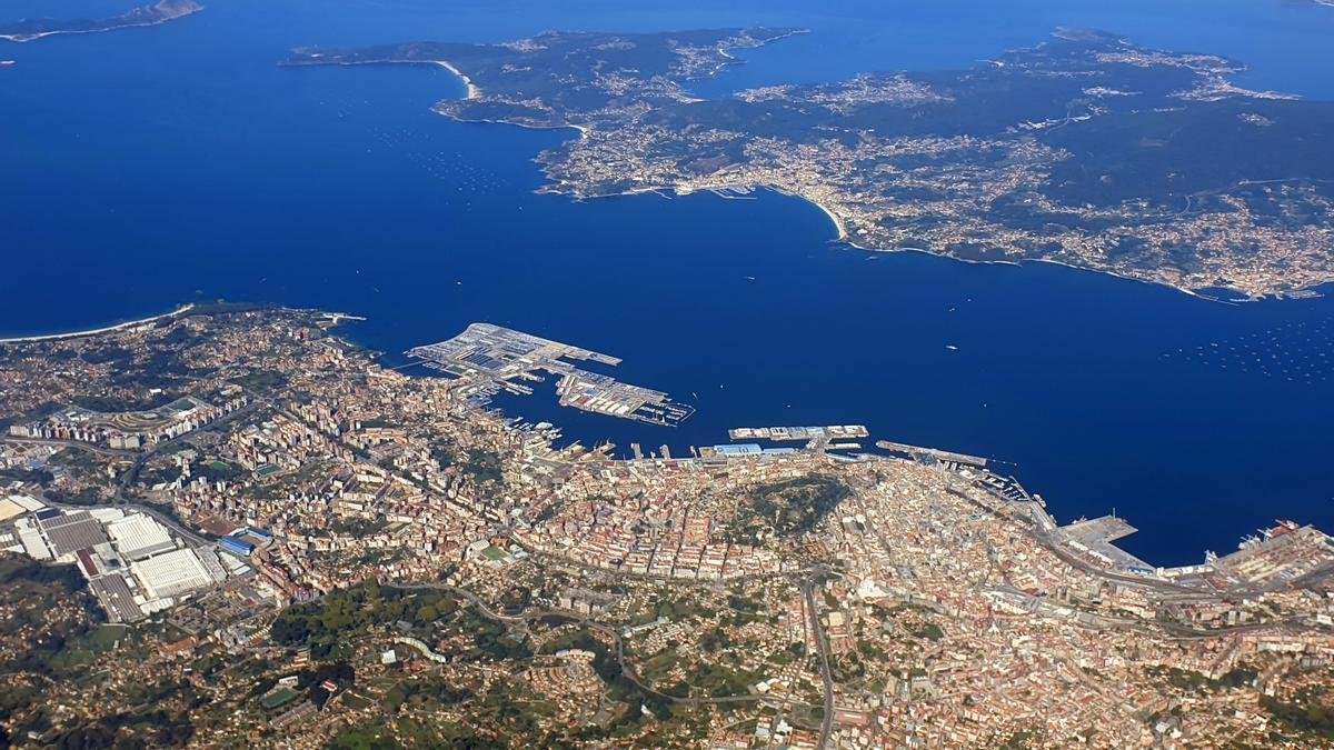 vista panoramica de vigo y el mar