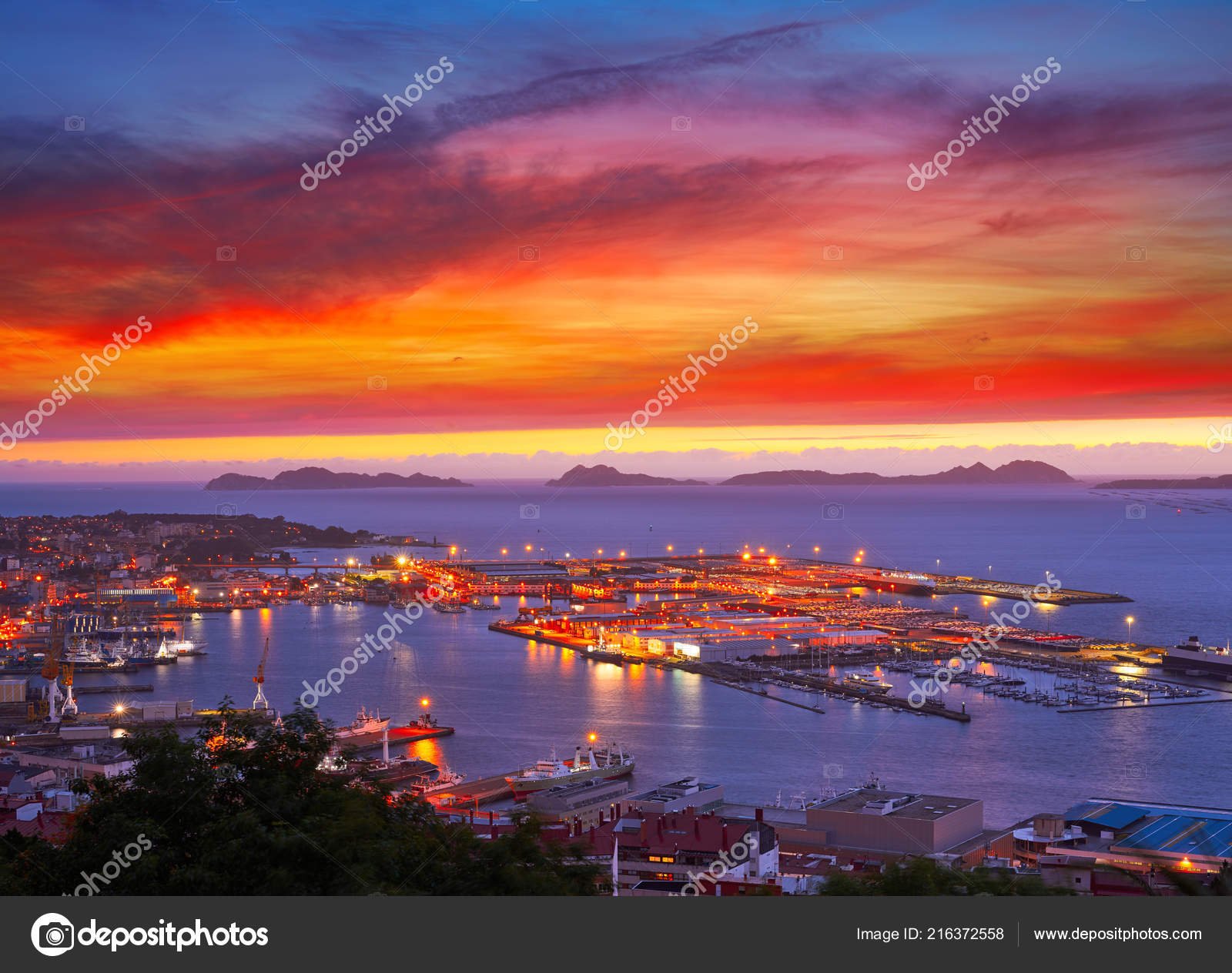 vista panoramica del puerto de vigo