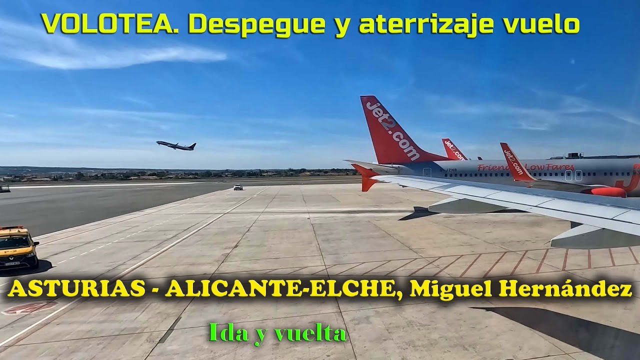 aeropuerto de asturias con avion despegando