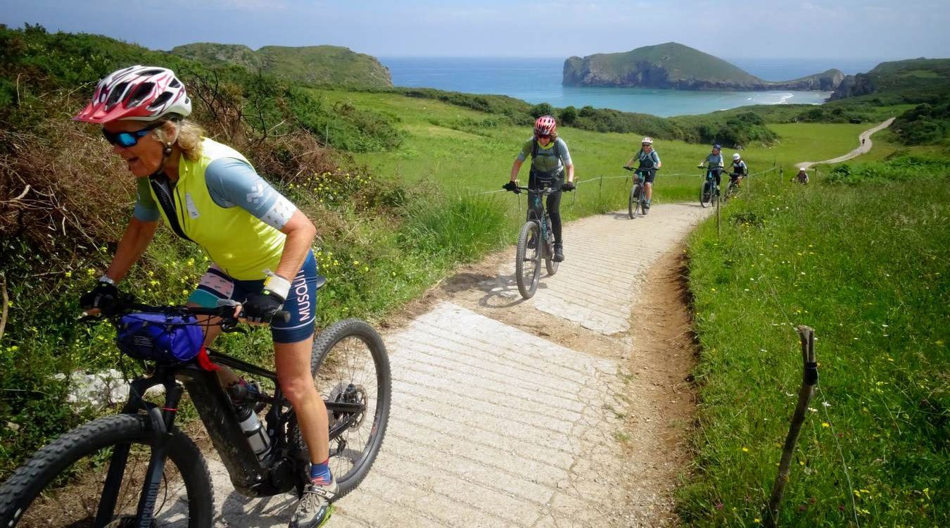 bicicleta en un sendero del camino