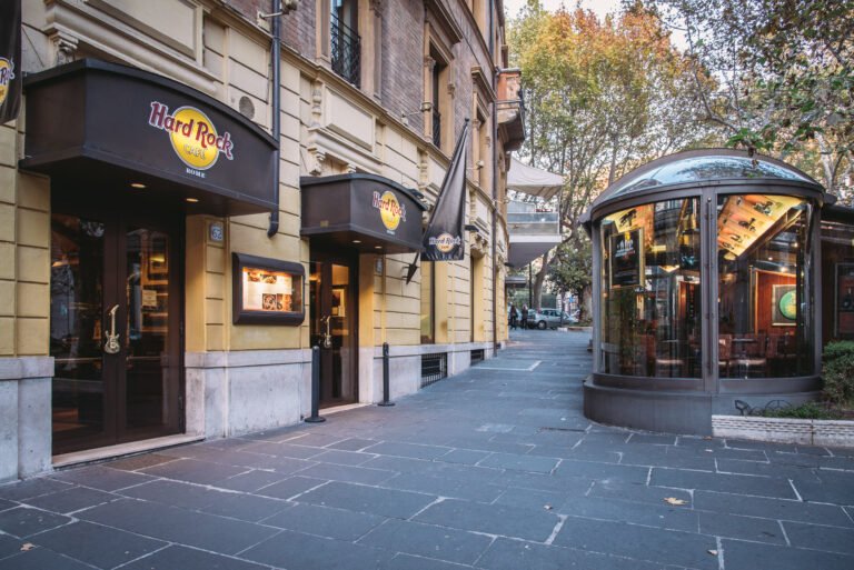Dónde se encuentra el Hard Rock Café en Roma, Italia