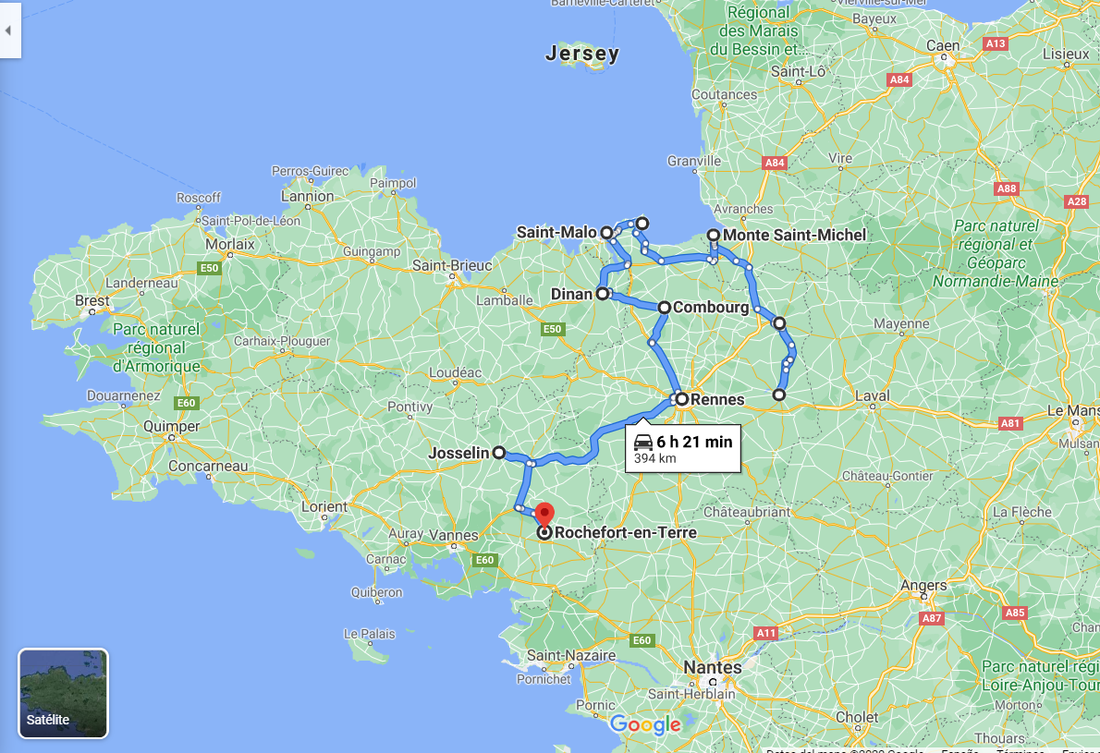 mapa de bretana en un fondo atractivo