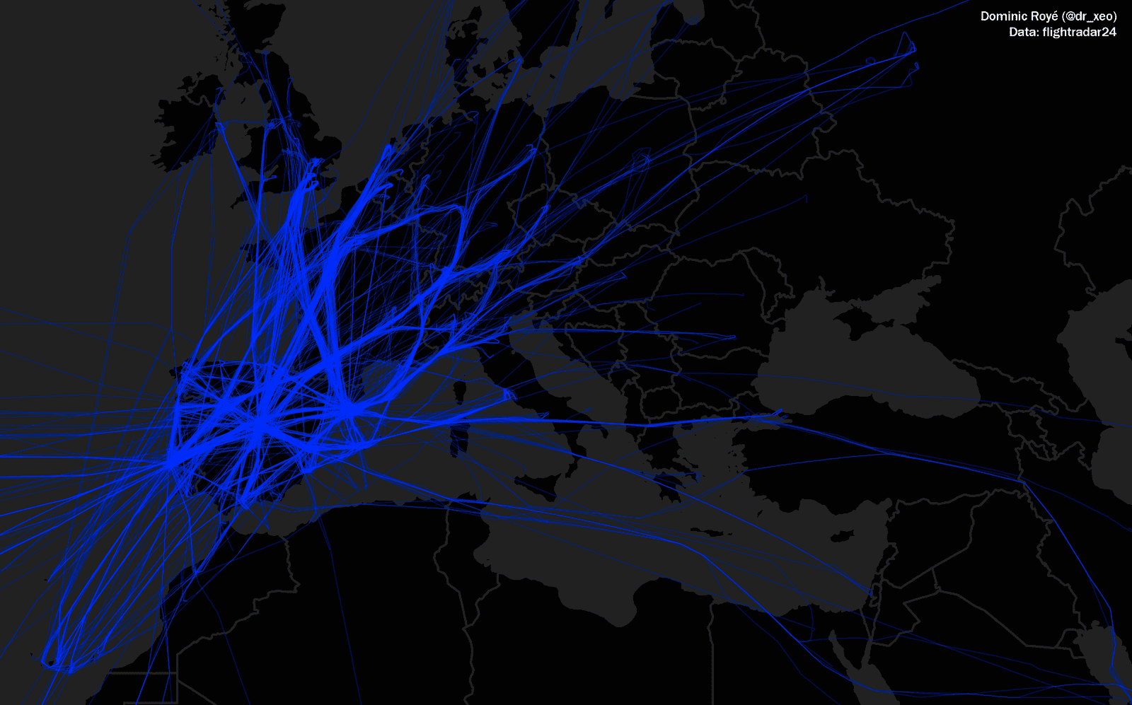 mapa de espana con vuelos destacados
