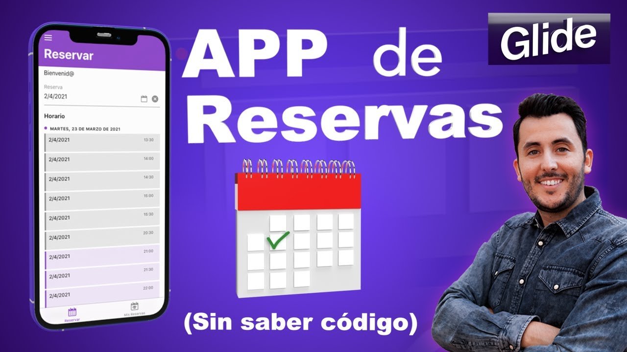 pantalla de un telefono con app de reservas