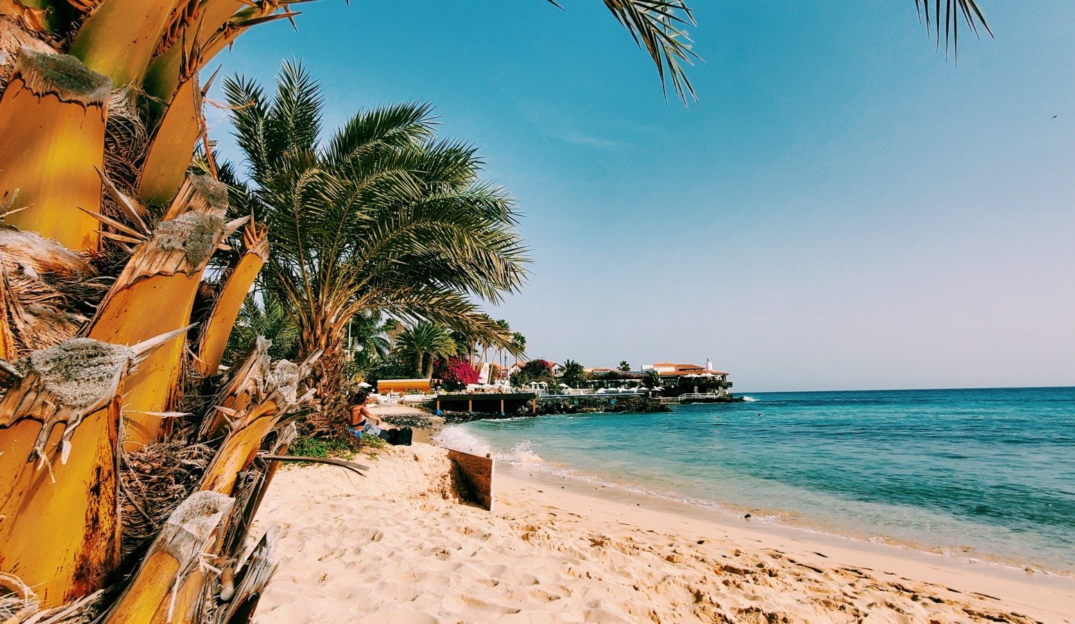 playa paradisiaca en isla sal cabo verde
