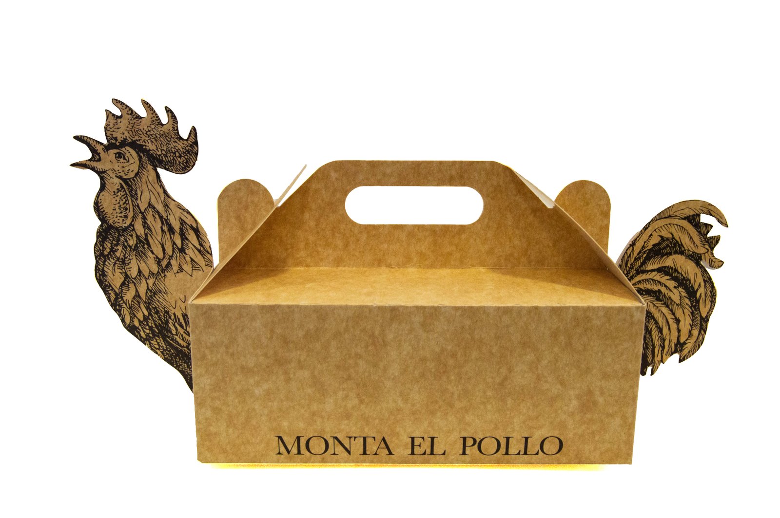 pollo asado en cajas para llevar