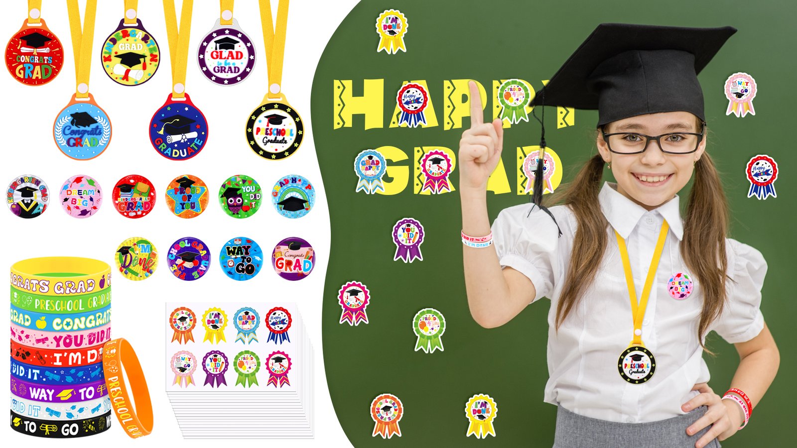 regalos de graduacion coloridos y variados