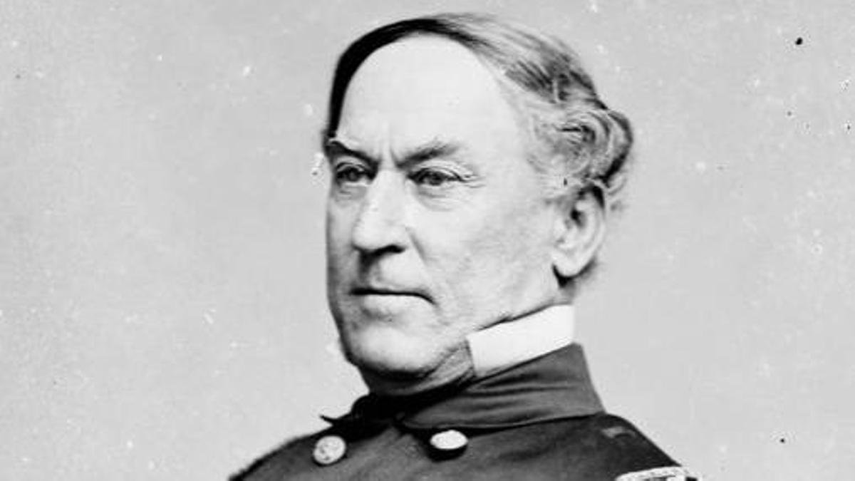 retrato del almirante farragut en accion