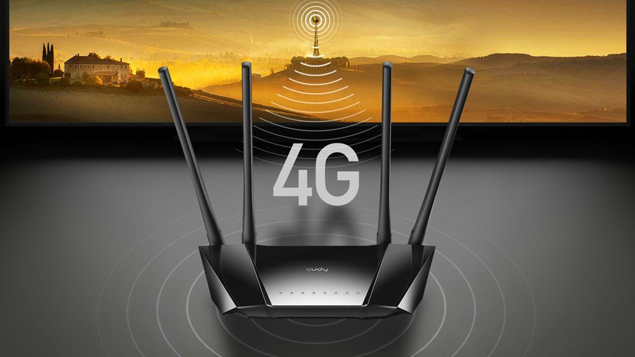 router con tarjeta sim en un entorno urbano