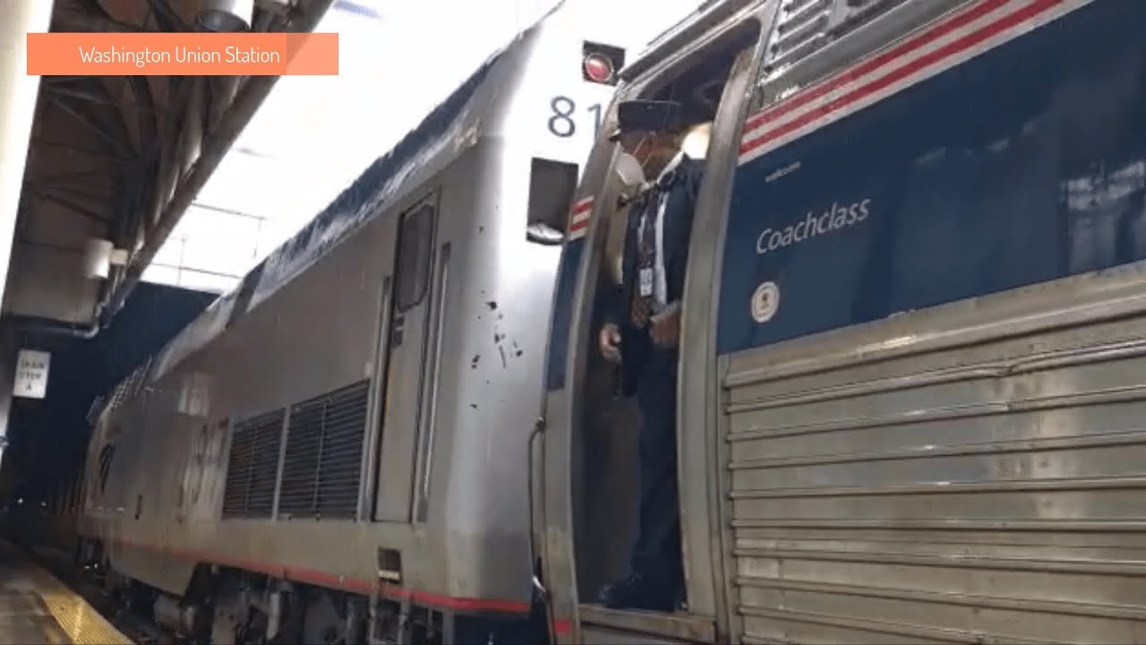 tren viajando entre nueva york y washington