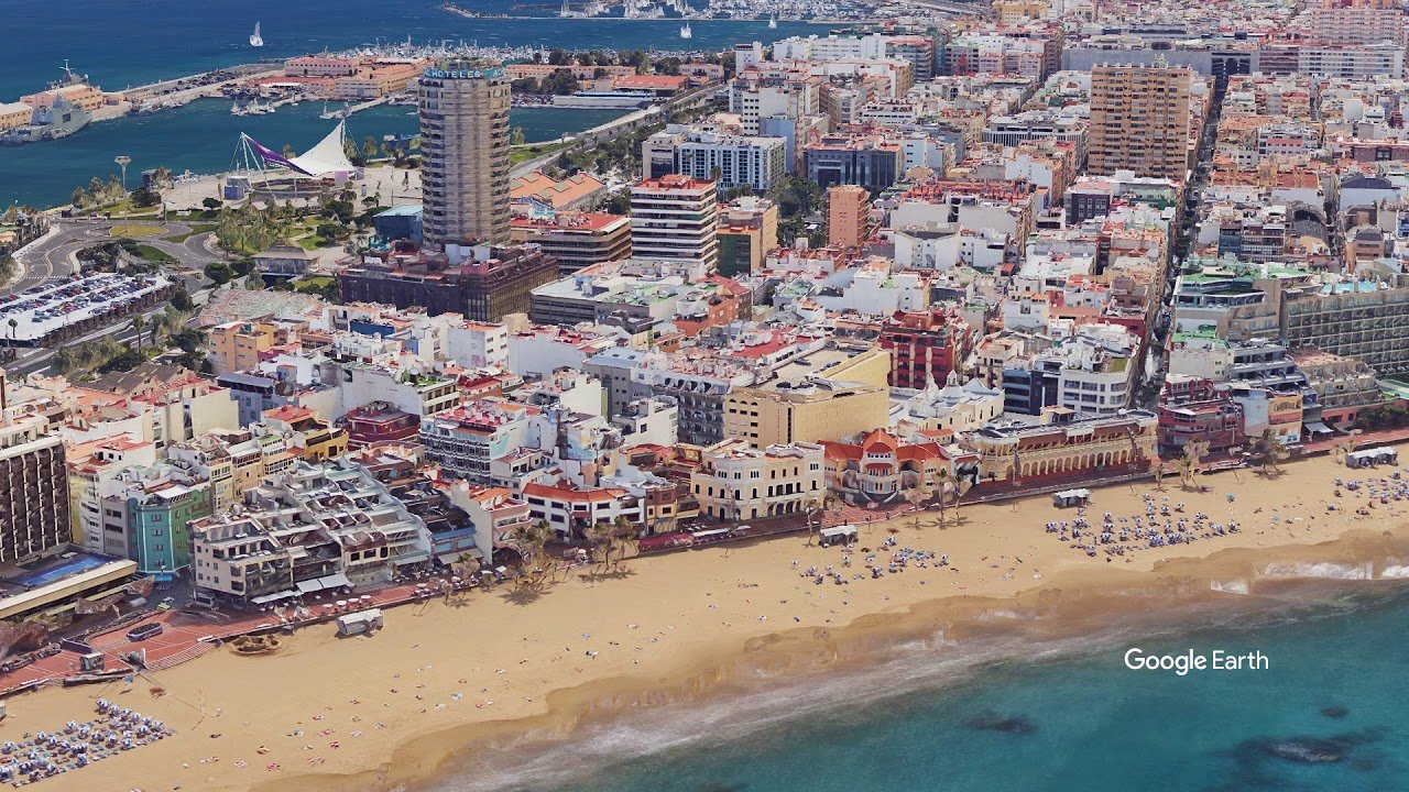 vista panoramica de la playa de las canteras